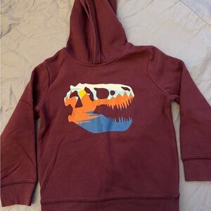 Jumping Beans Maroon Hoodie with Dinosaur Graphic